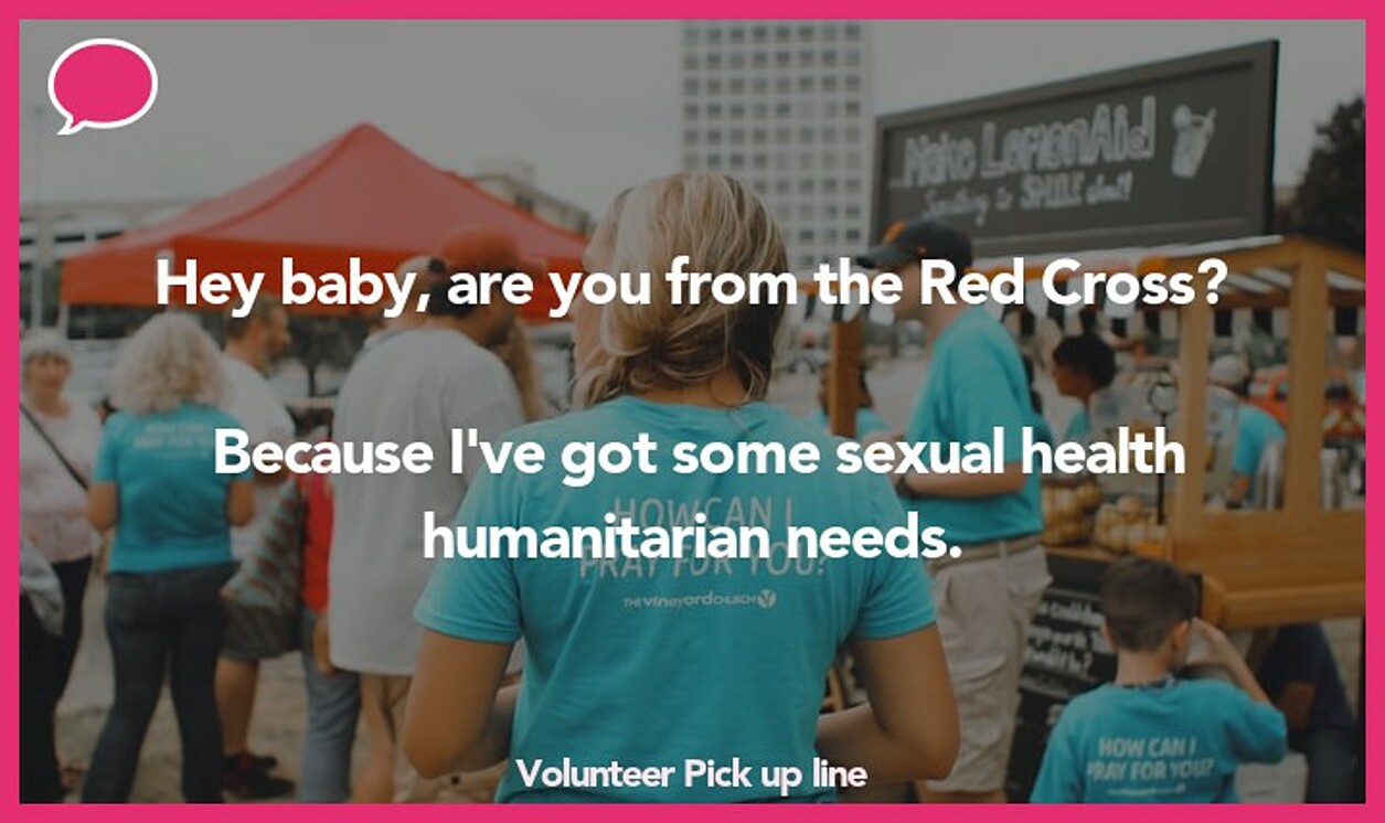 volunteer pickup line