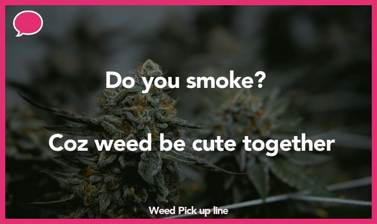 weed pickup line