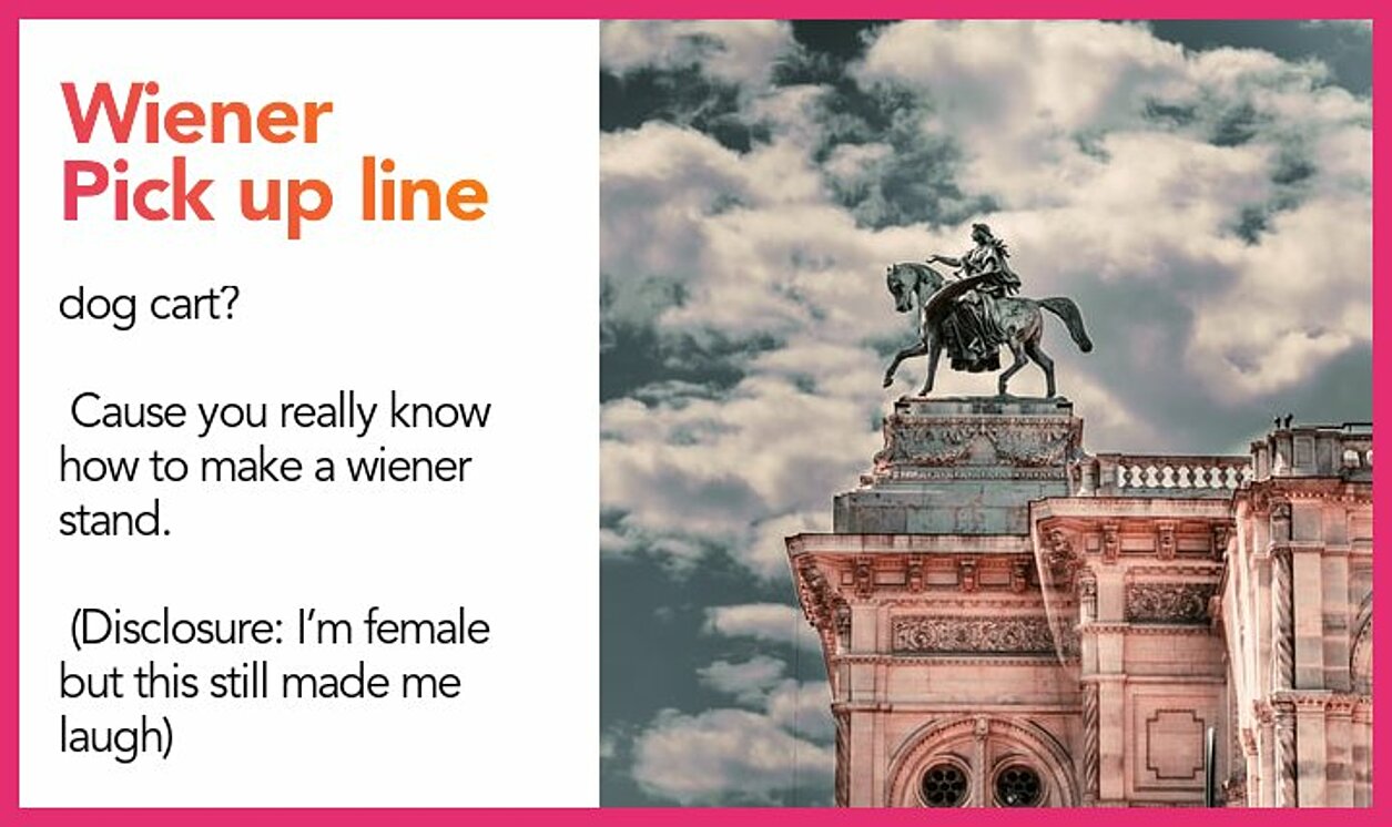 wiener pickup line