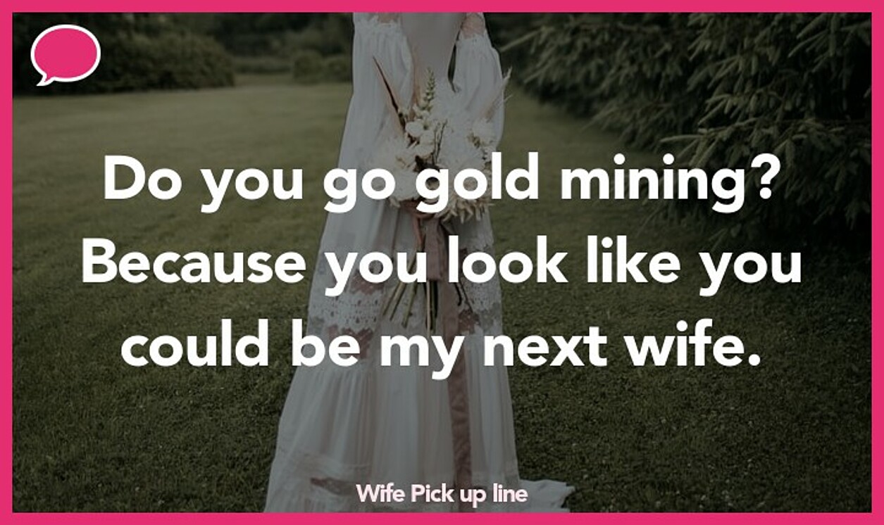 wife pickup line