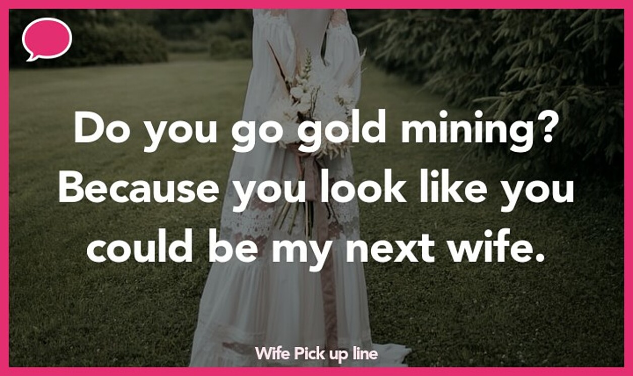 wife pickup line