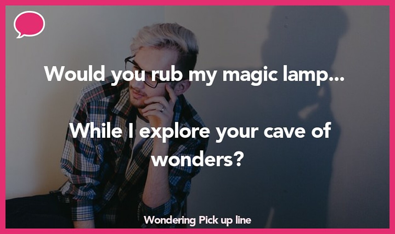 wondering pickup line