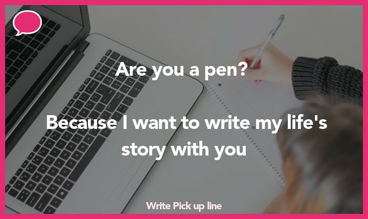 write pickup line